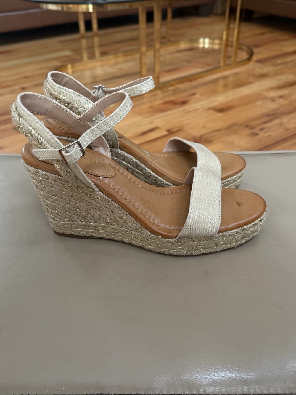 Kelly & Katie Glimmer Espadrille Wedge Sandals
